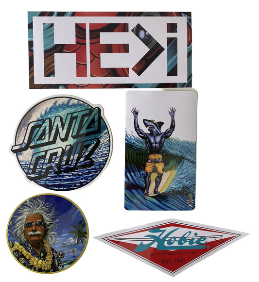 HOBIE Sticker Set 5 WSL Heki Volcom Fcs 2 RVCA Eddie Would Go RVCA T&C Vans WSL
