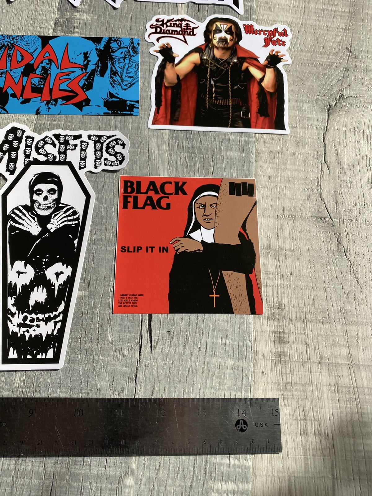 Iron Maiden Sticker Set Of 9 King Diamond Black Flag PANTERA Asst Rock Stickers