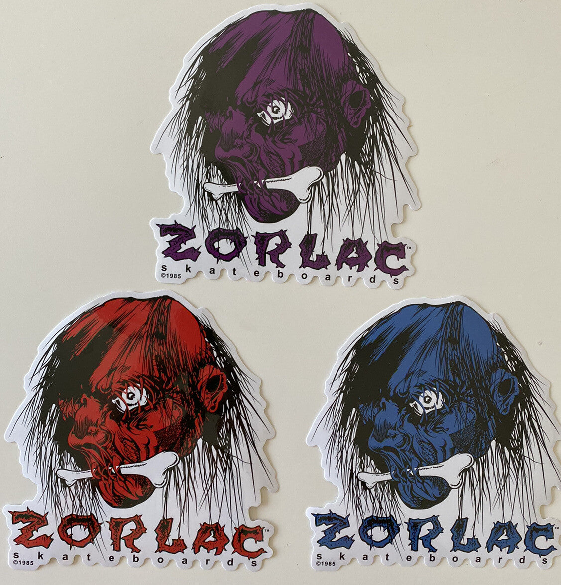 ZORLAC SKATEBOARD STICKER SET XL VINTAGE STICKER Thrasher Madrid Alva Punk DGK