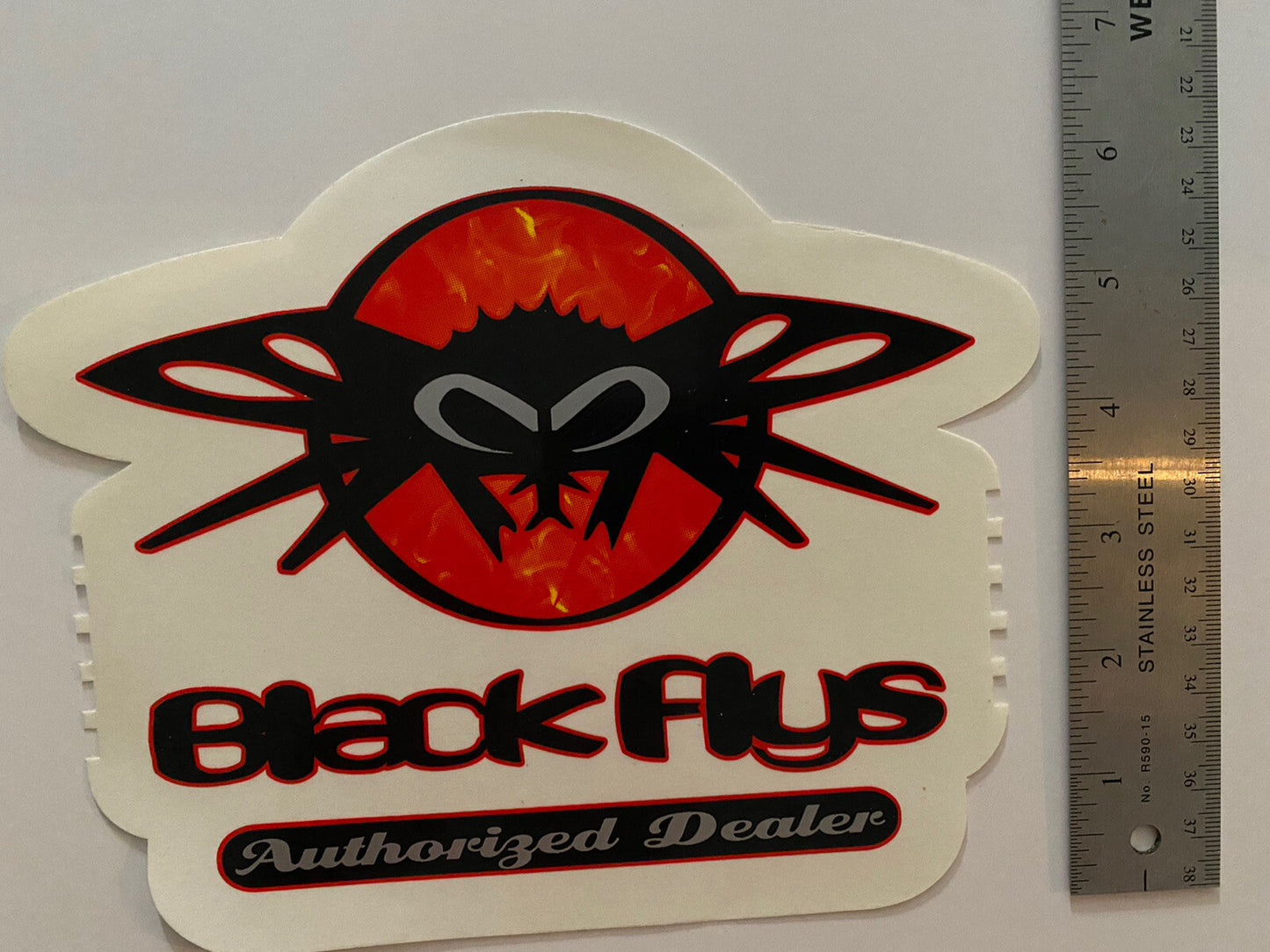 BLACK FLYS STICKER Original 1990’s Vintage Surf Sticker Flip Volcom Santa Cruz