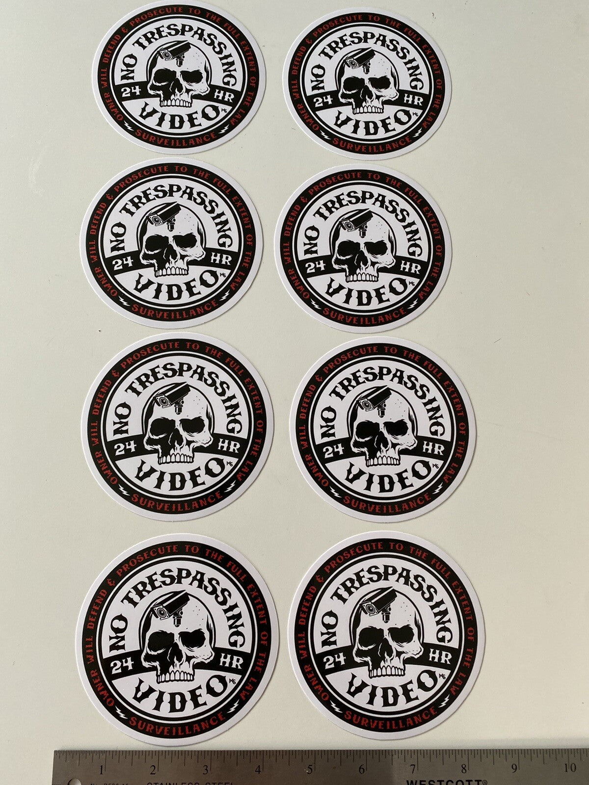NO TRESPASSING SIGN ALARM STICKER SECURITY STICKER Security Camera Enforcement 1