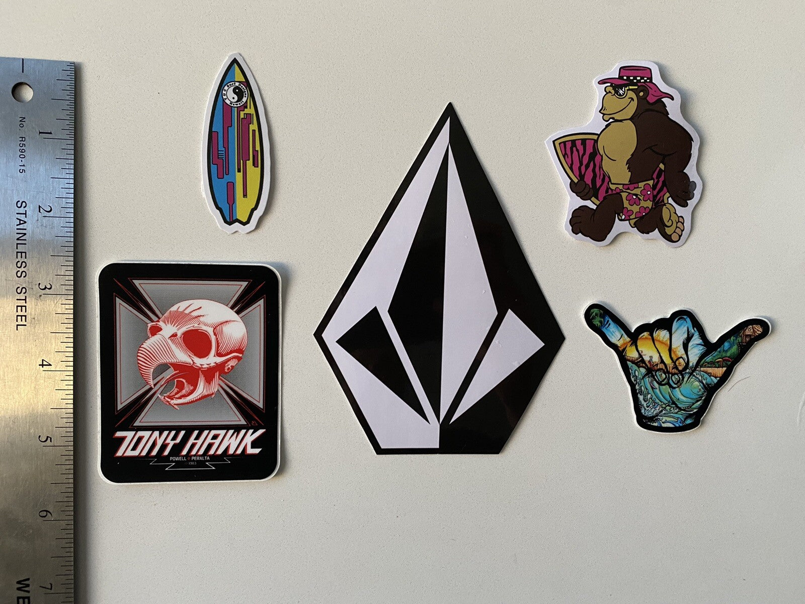 Surfing Sticker  Set Vintage Surfing STICKER T&C Volcom Skateboarding Hawk Flip
