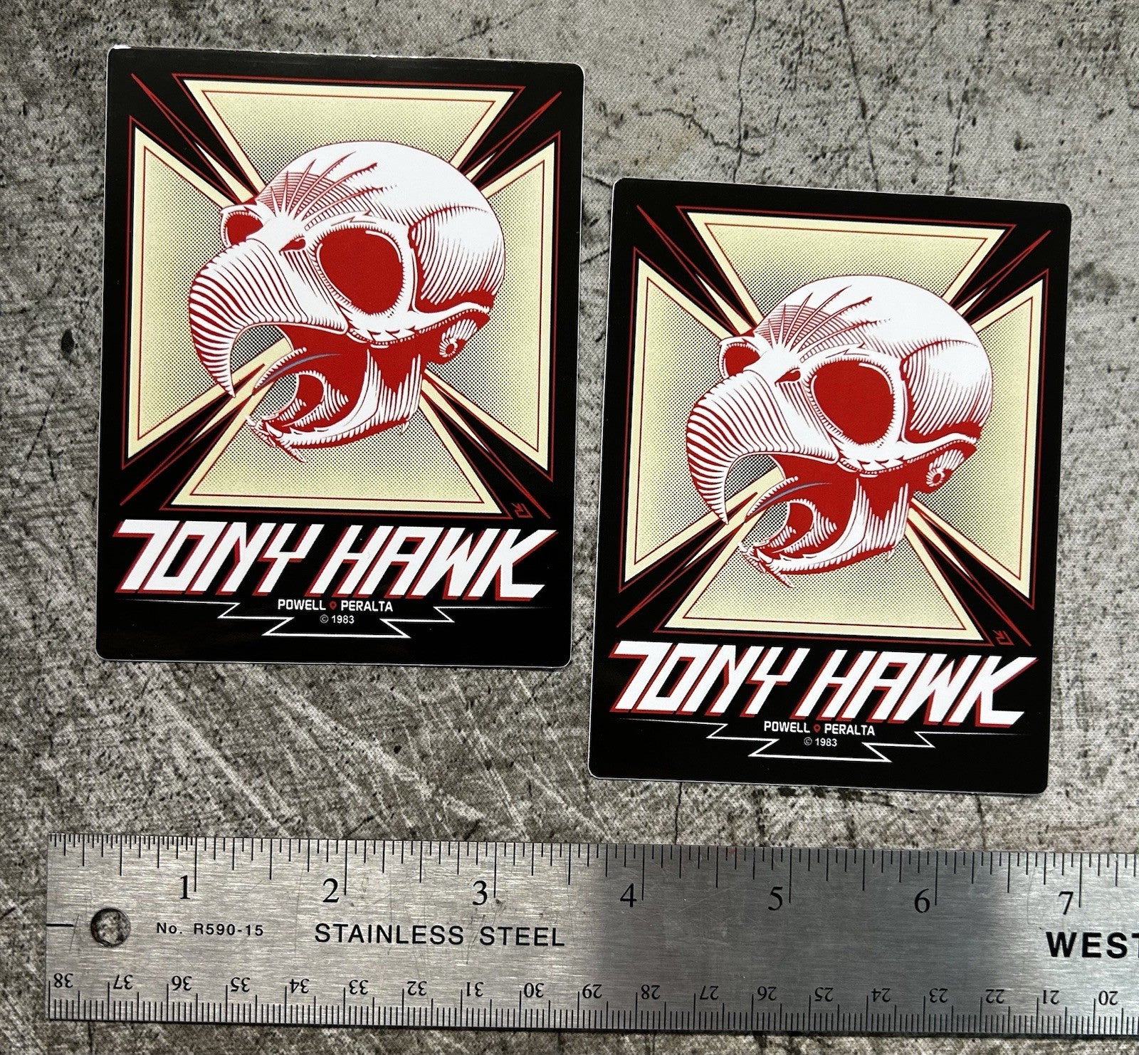Tony VINTAGE SKATEBOARDING STICKER 1980’s Skateboarding BOGO TONY HAWK White