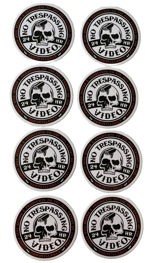 NO TRESPASSING SIGN ALARM STICKER SECURITY STICKER Security Camera Enforcement 1