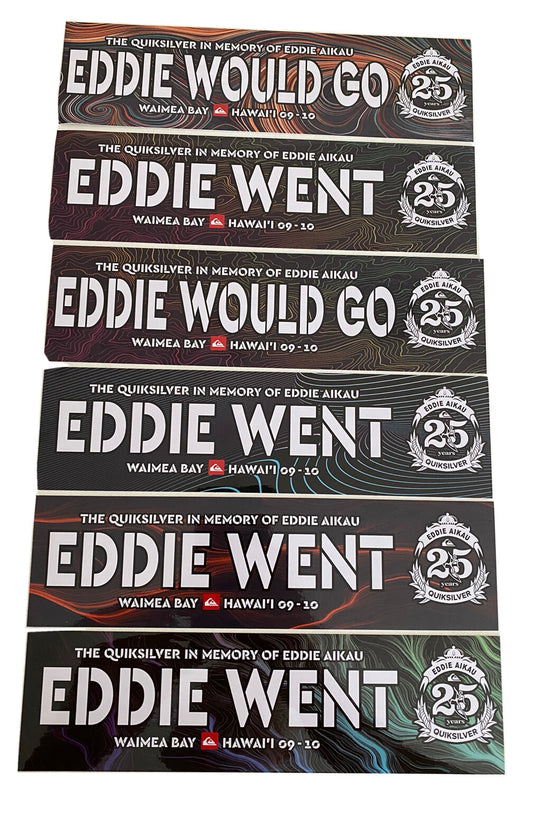 Eddie Would Go Stickers MASTERS SET OF 6 Surf Stickers EDDIE GO DECAL 2010 RVCA
