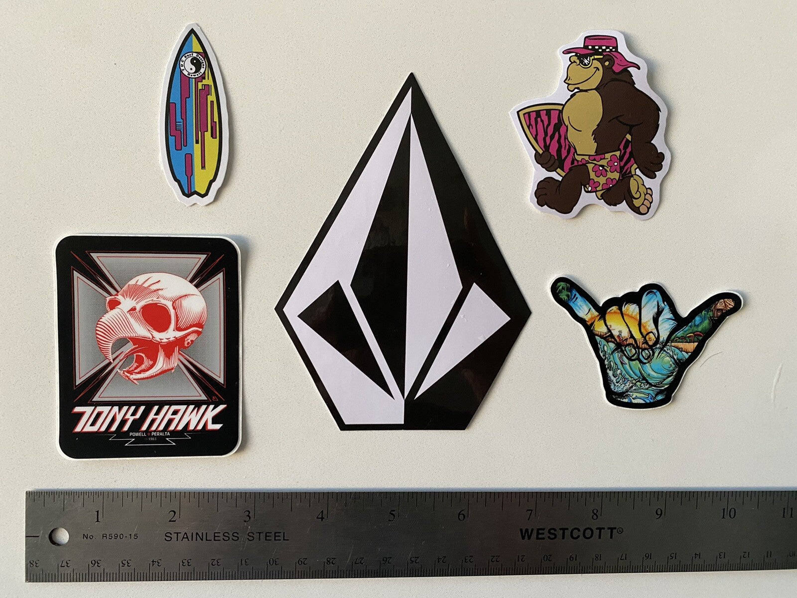 Surfing Sticker  Set Vintage Surfing STICKER T&C Volcom Skateboarding Hawk Flip