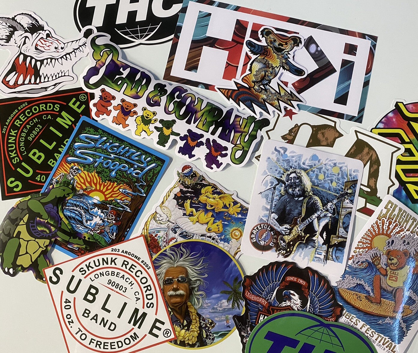 Sticker Lot Music Sticker Set Band Stickers Sublime Dead & Co. Santa Cruz Volcom