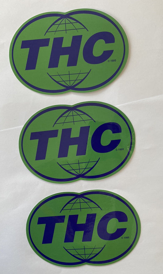 THC STICKER Original Cannabis Brand 1990’s THC Brand Weed Legal THC Sticker LOT