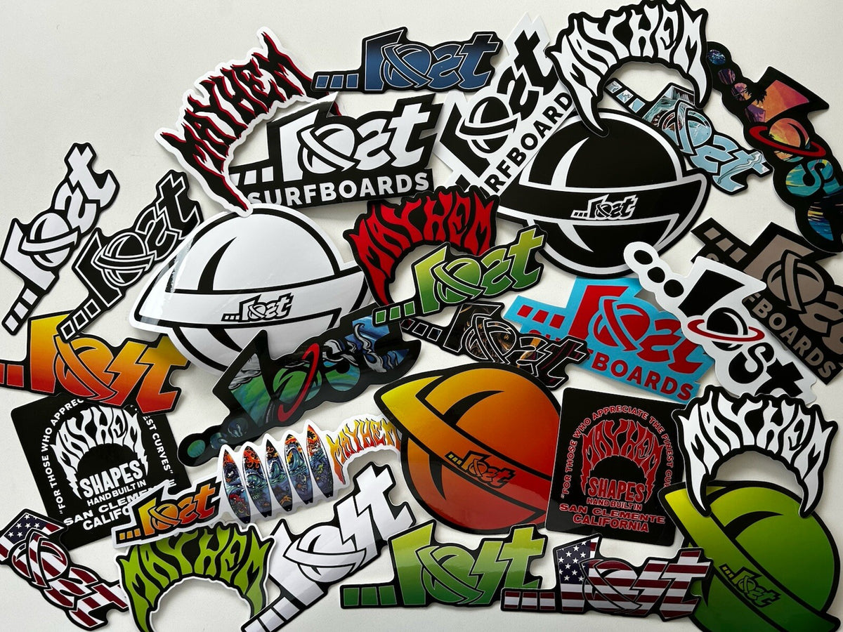 MAYHEM STICKER Lot LOST SURFBOARDS Stickers 10 Lot Florence Volcom Rip ...