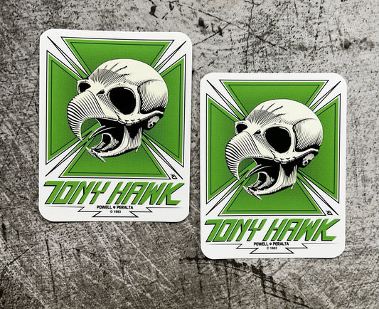 VINTAGE SKATEBOARDING STICKERS 1980’s Skateboarding BOGO TONY HAWK Blue Alva