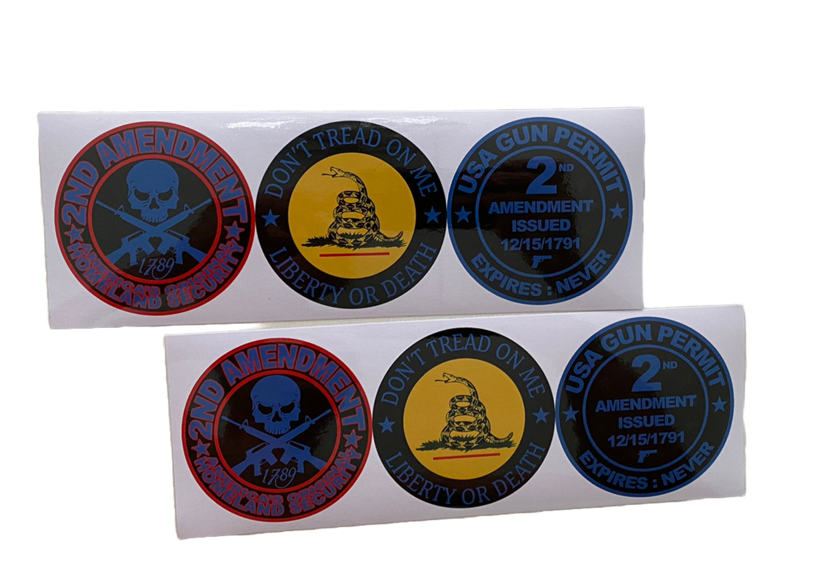 2nd Amendment Don’t Tread On Me Stickers S&W Sig Sauer Ruger Colt Gun Permit .38
