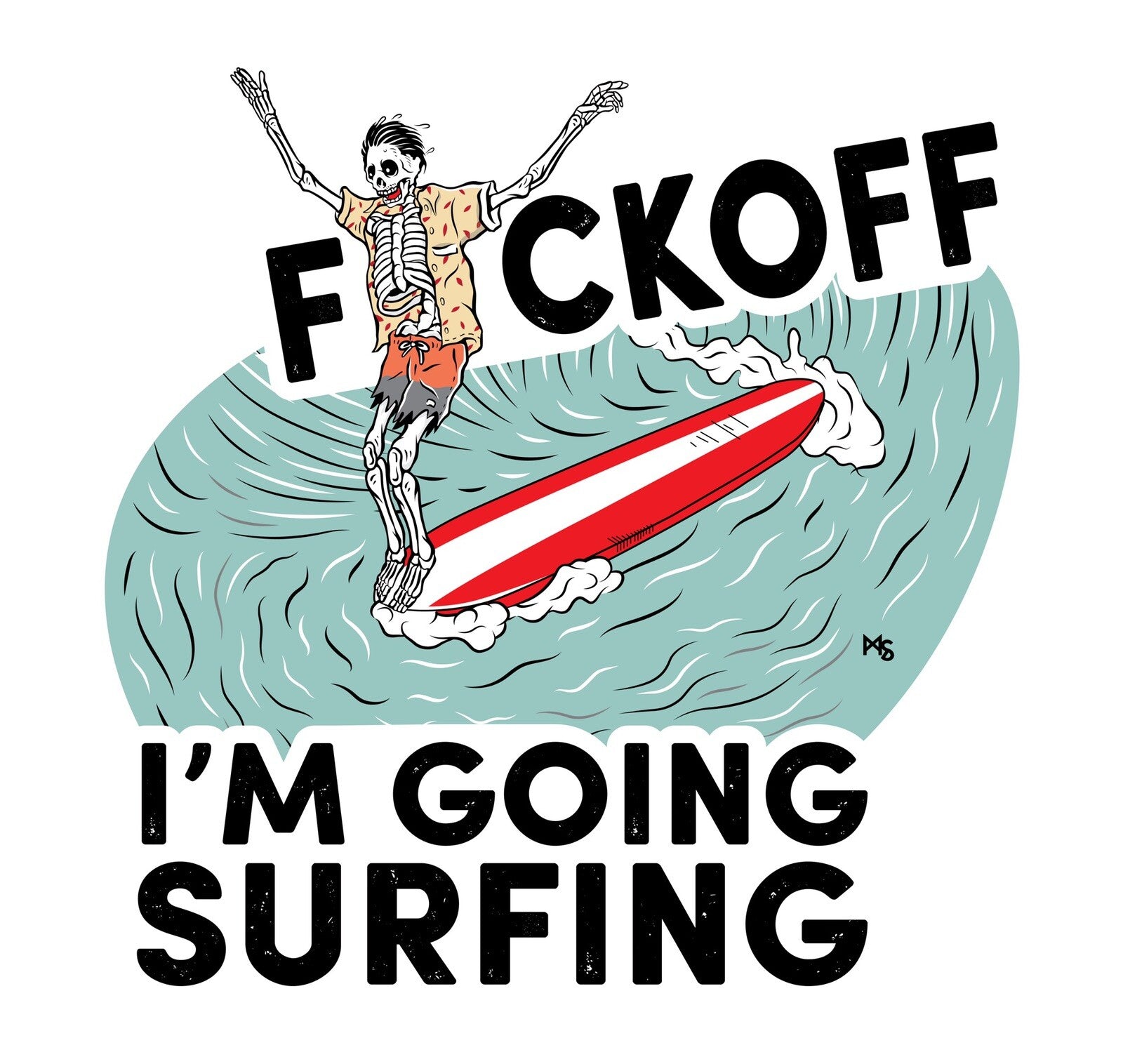 Vintage SURFING I’M GOING SURFING STICKER HOBIE ALMOND Volcom Rip O’Neill “BOGO”
