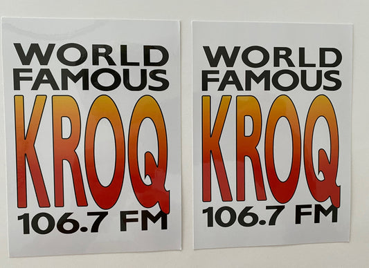 KROQ Sticker 106.7 KROQ  Radio Sticker Vintage World Famous KROQ 90’s Bumper LA