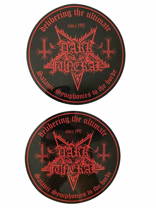 DARK FUNERAL STICKER SET ABBATH IMMORTAL MAYHEM PENTAGRAM BATHORY EMPEROR