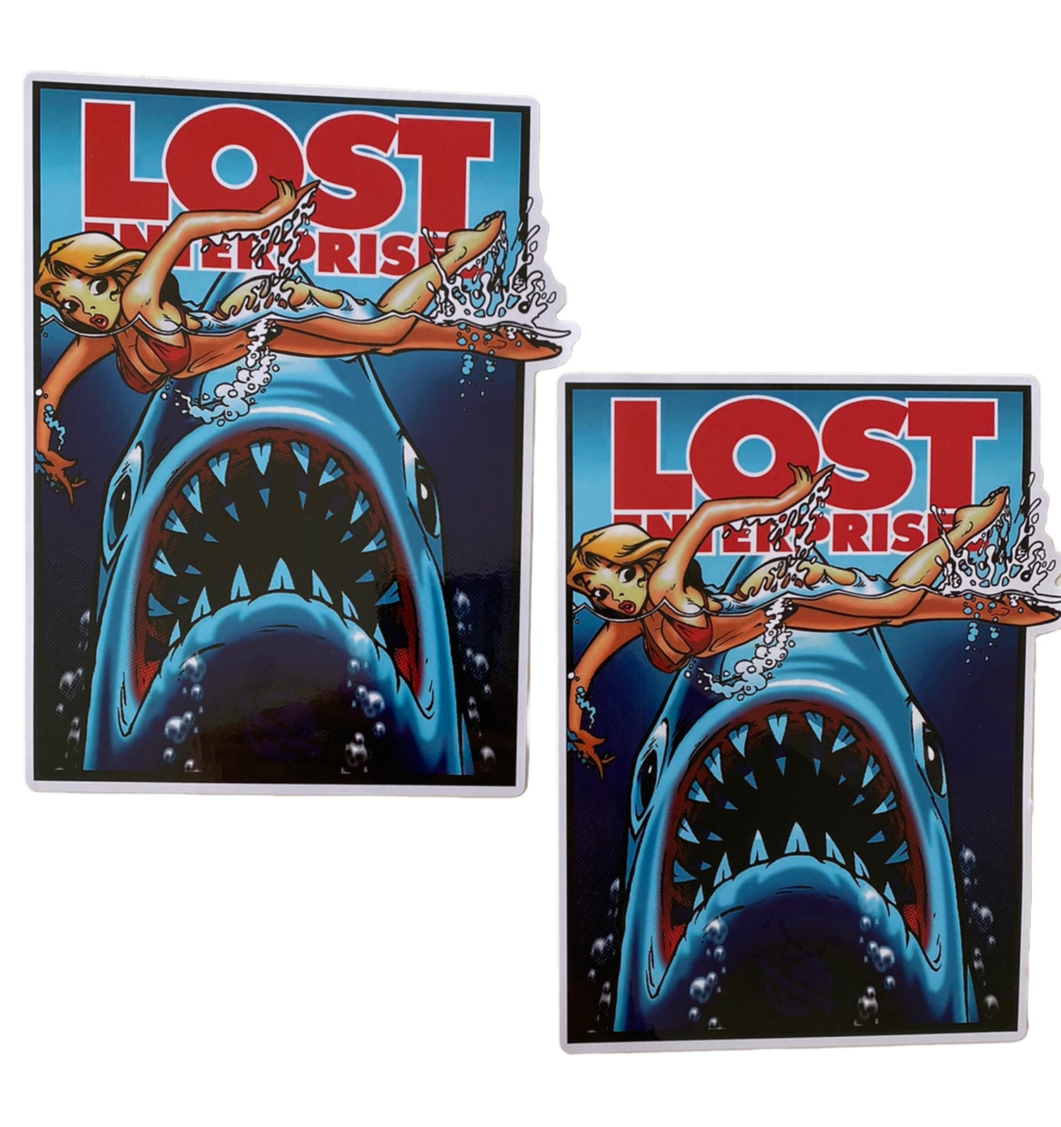LOST STICKER MAYHEM Sticker Billabong PYzel Channel Islands Sticker Lost Jaws 2