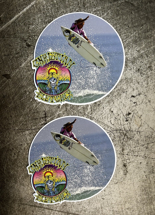Christian Fletcher Surf STICKER 6” Vintage Sticker Volcom Vans Lost Patagonia LA