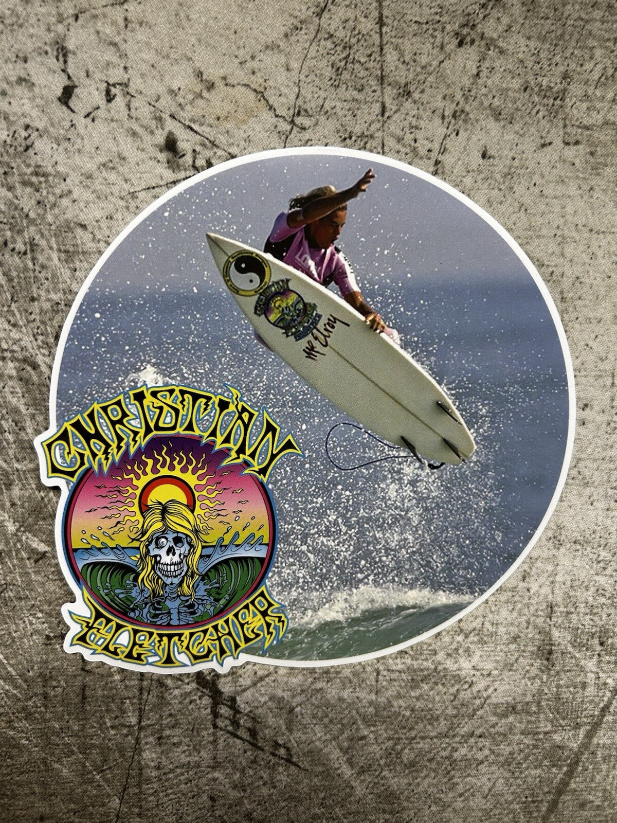 Christian Fletcher Surf STICKER 6” Vintage Sticker Volcom Vans Lost Patagonia LA