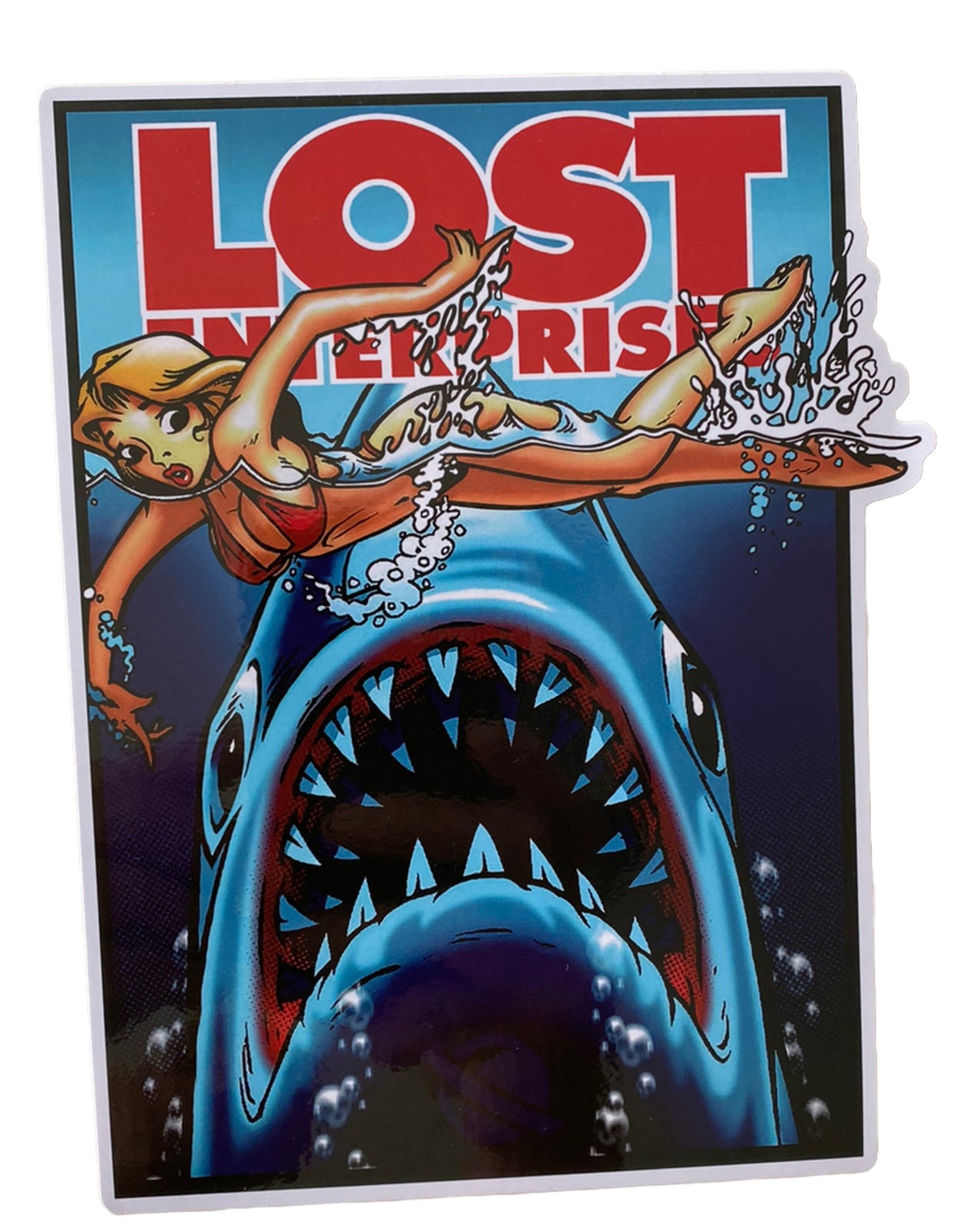 LOST STICKER MAYHEM Sticker Billabong PYzel Channel Islands Sticker Lost Jaws 2