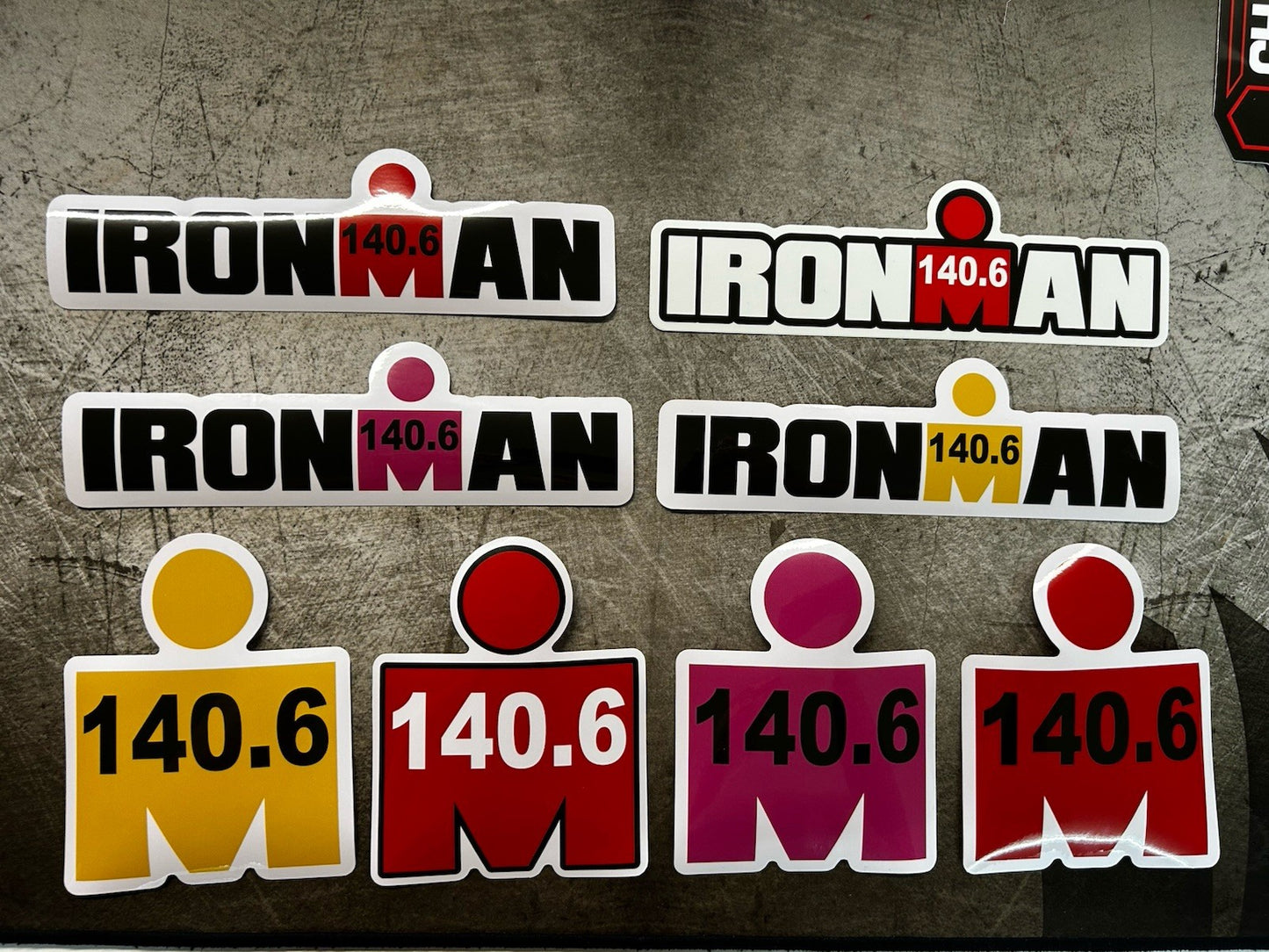Ironman Sticker XL Set Of 8 Ironman 140.6 Running Stickers Cycling Swimming Race