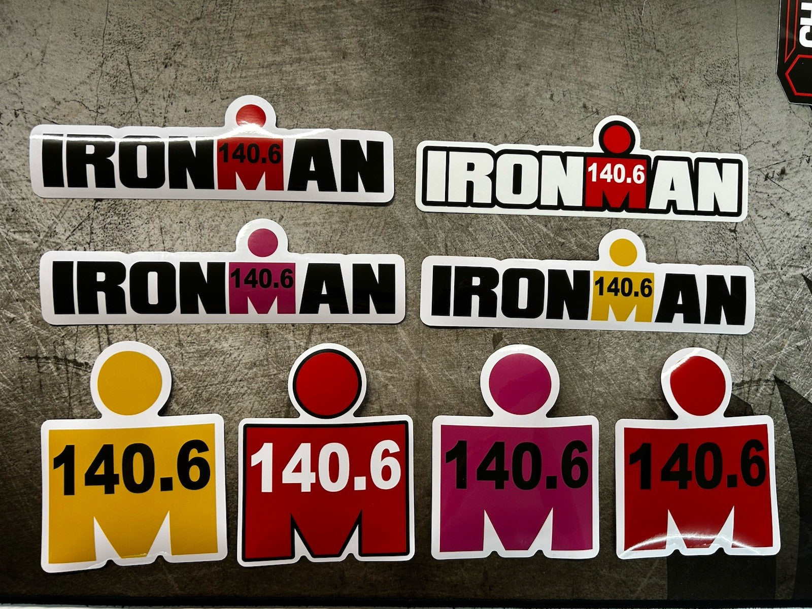 Ironman Sticker XL Set Of 8 Ironman 140.6 Running Stickers Cycling Swimming Race