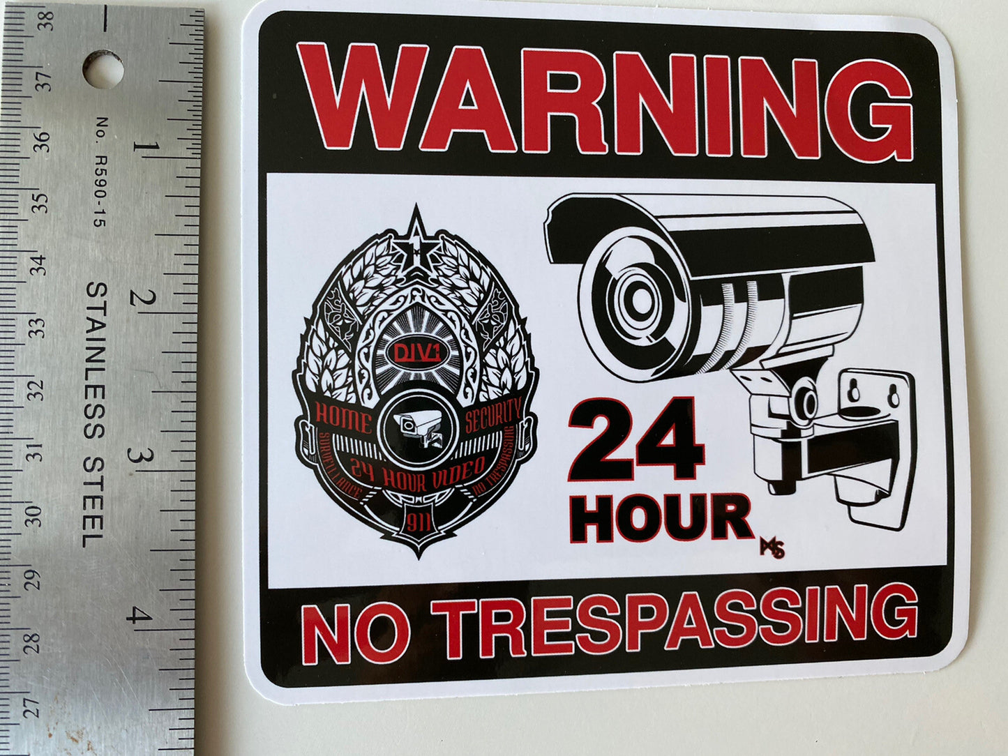 SECURITY STICKER LOT No TRESPASSING STICKER VIDEO CAMERA STICKER SECURITY 9