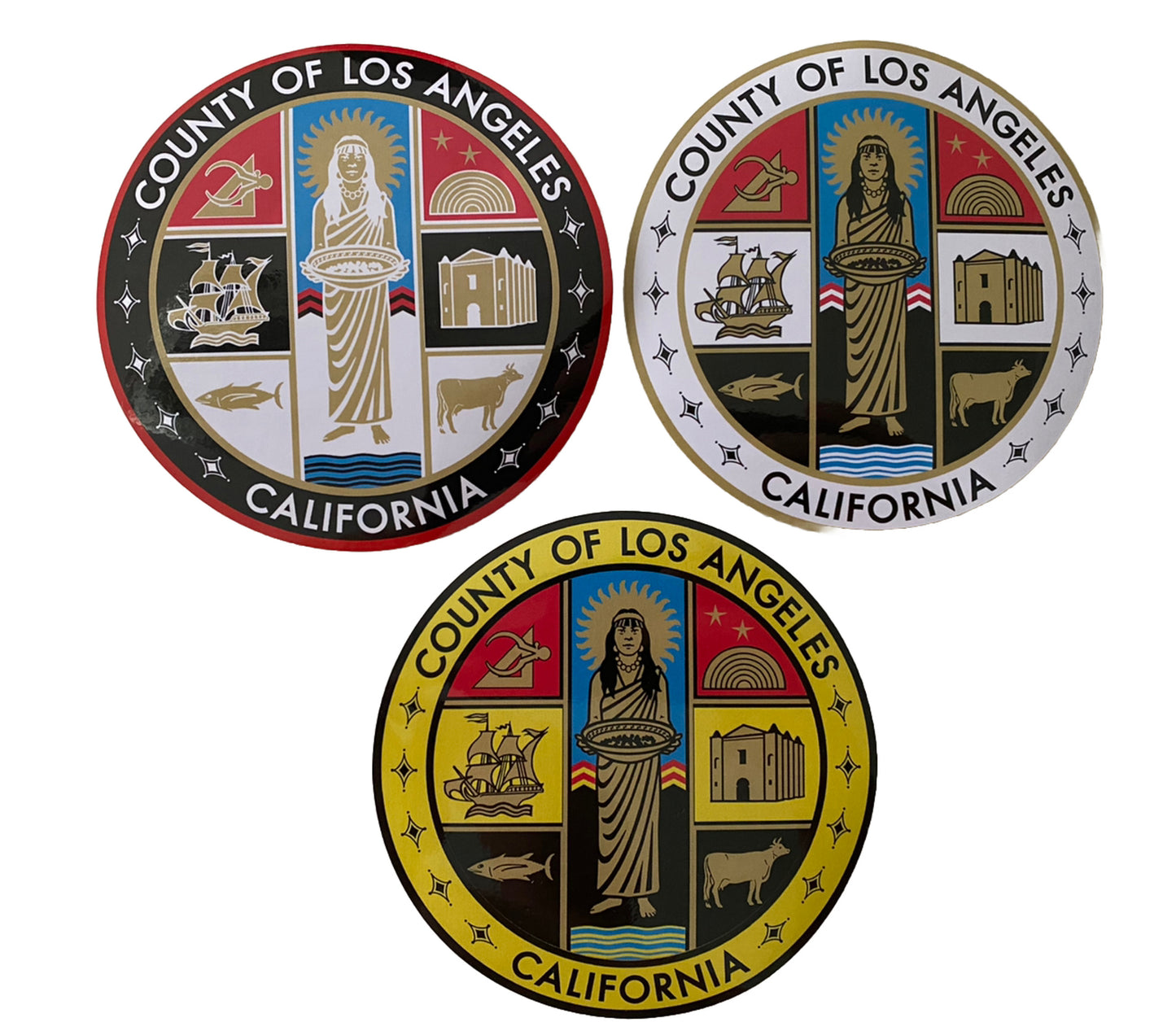 LA County Sticker Los Angeles Sticker CALIFORNIA SEAL BUMPER  Decal CA Bear SET