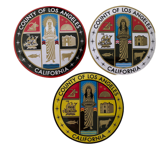LA County Sticker Los Angeles Sticker CALIFORNIA SEAL BUMPER  Decal CA Bear SET