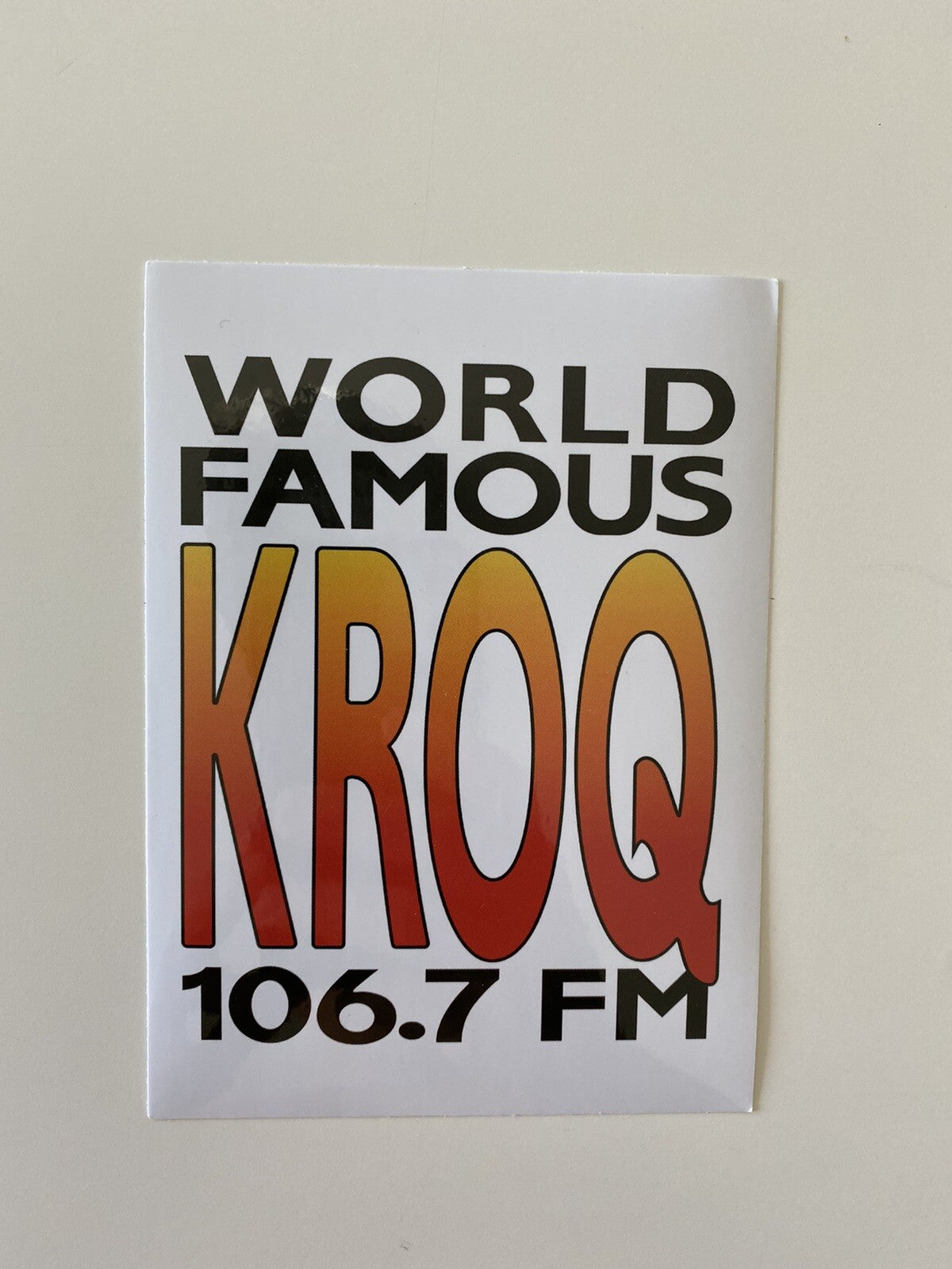 KROQ Sticker 106.7 KROQ  Radio Sticker Vintage World Famous KROQ 90’s Bumper LA
