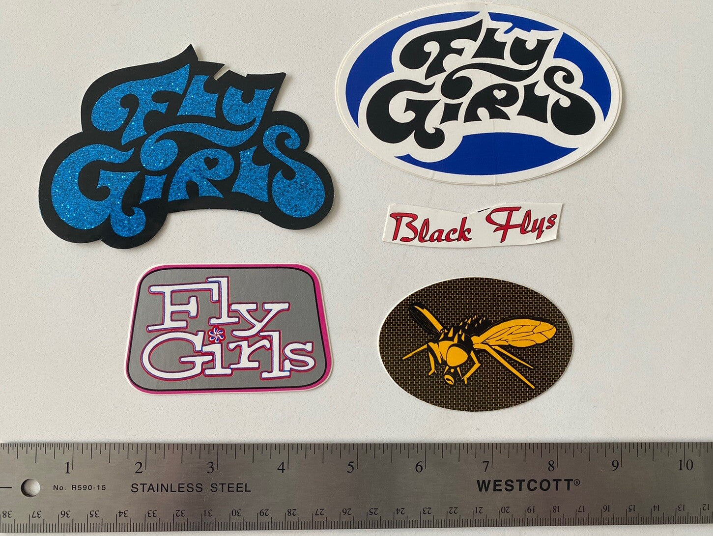 BLACK FLYS STICKERS Band Sticker Vans Sublime Mayhem Lost FLYGIRLS Chromehearts