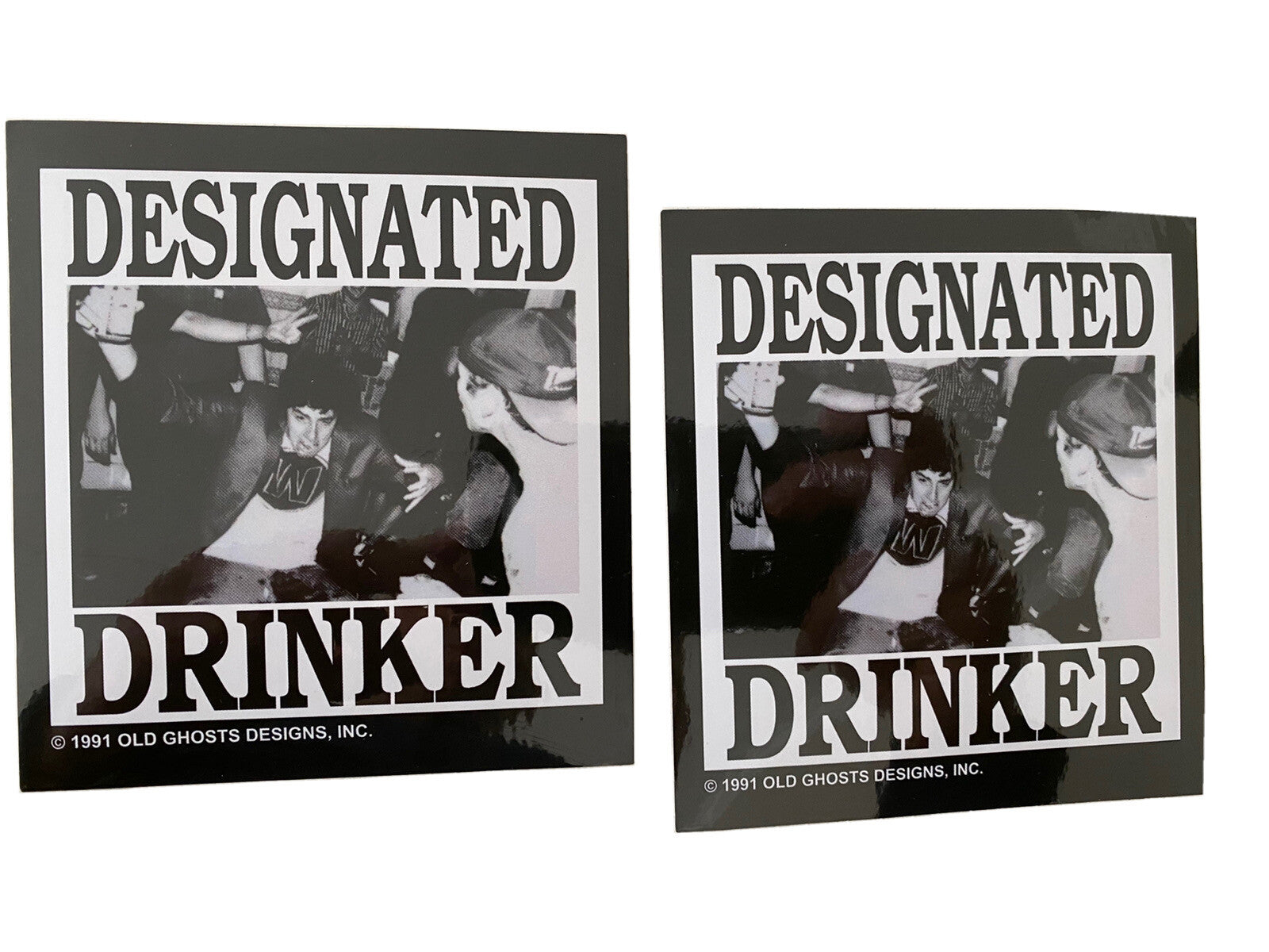 VINTAGE OLD GHOST STICKER Designated Drinker STICKER 1989 PORNHUB HUNTER “ BOGO”