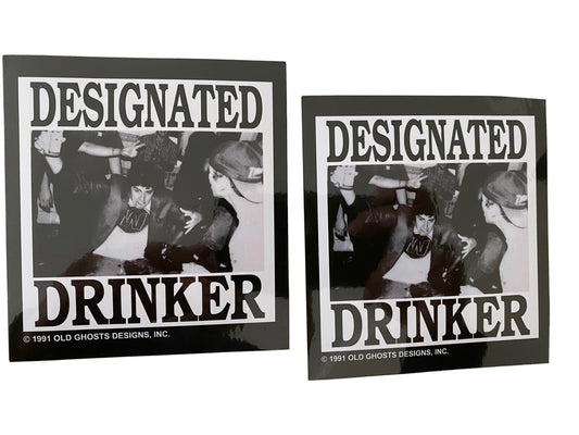 VINTAGE OLD GHOST STICKER Designated Drinker STICKER 1989 PORNHUB HUNTER “ BOGO”