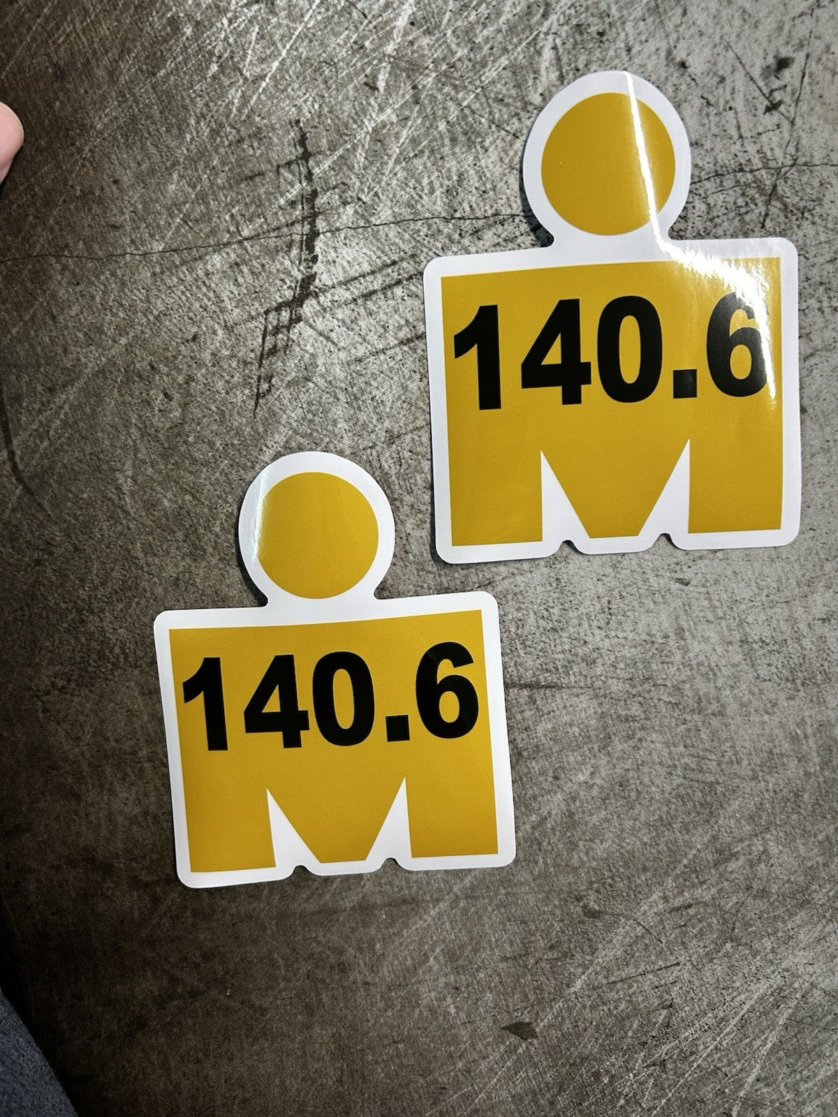 Ironman Sticker XL Set Of 2 Ironman 140.6 Running Stickers Cycling Swimming Race