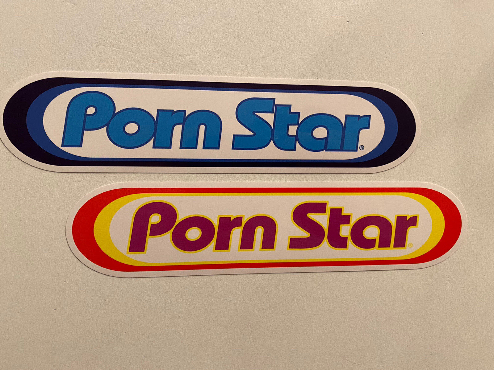 PORNSTAR STICKER SET OF 2 stickers PORNSTAR CLOTHING STICKER 1990’s pornstar