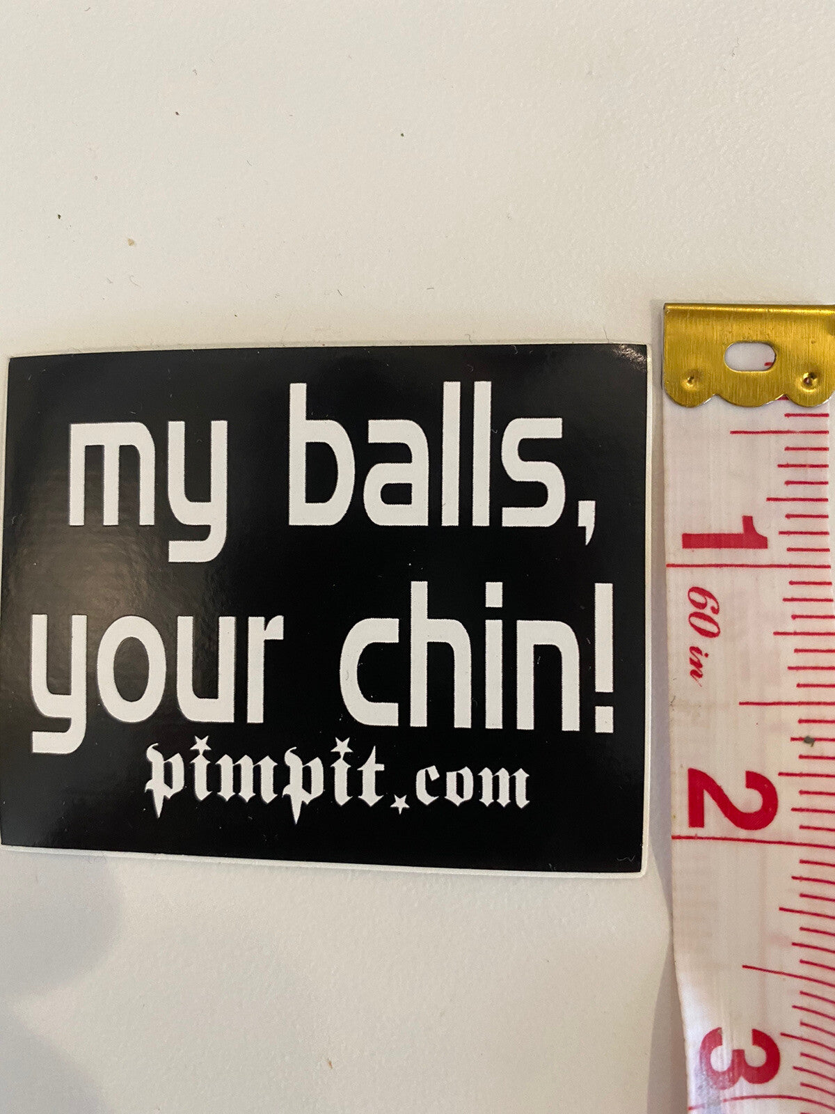 MY BALLS YOUR CHIN STICKER Vintage sticker 1990’s Sticker Pornstar Tribal G&R