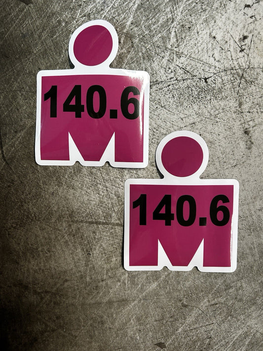 Ironman Sticker XL Set Of 2 Ironman 140.6 Running Stickers Cycling Swimming Race