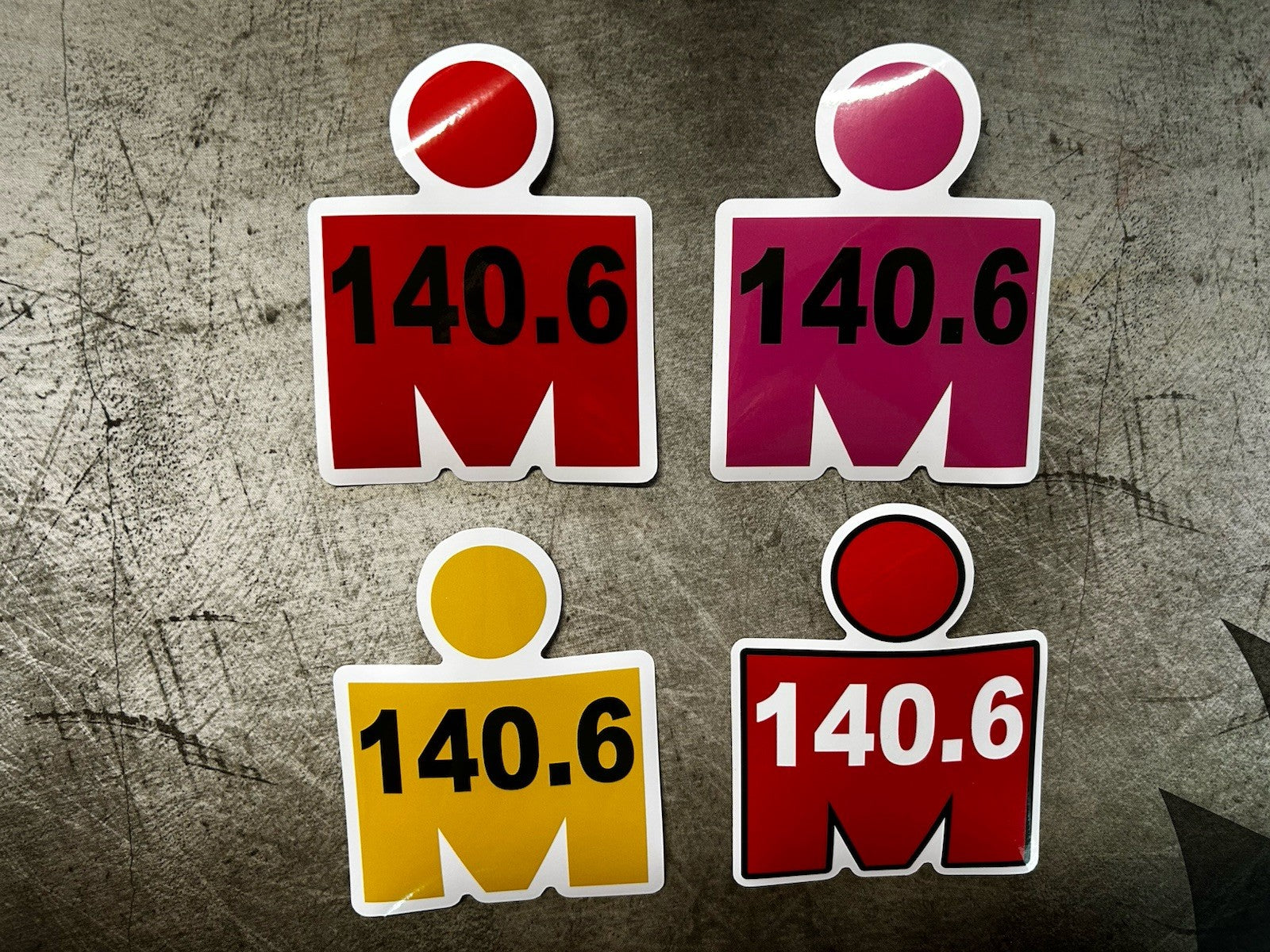 Ironman Sticker XL Set Of 4 Ironman 140.6 Running Stickers Cycling Swimming Race