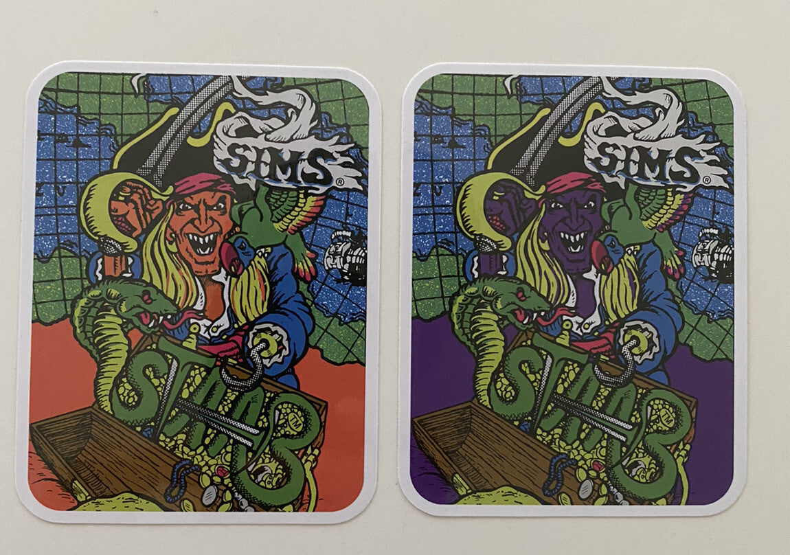 Skateboard Sticker STAAB Set Of 2 Sims Vintage Skateboard Stickers Alva Santa Cr