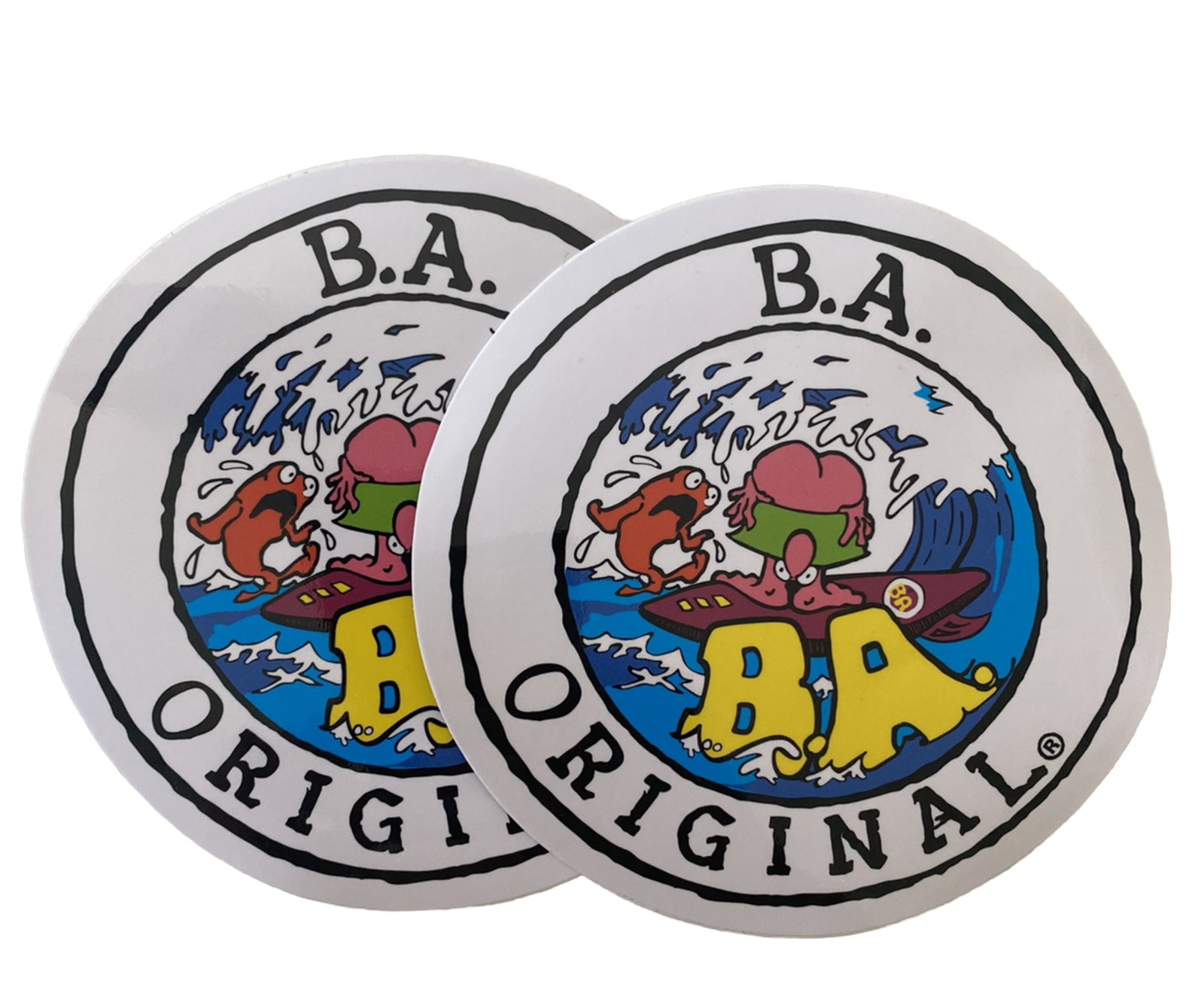 BA SURF STUFF Sticker  90’s 80’s Vintage Surfing Decal RIP CURL STUBBIES Hobie
