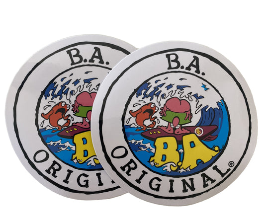BA SURF STUFF Sticker  90’s 80’s Vintage Surfing Decal RIP CURL STUBBIES Hobie