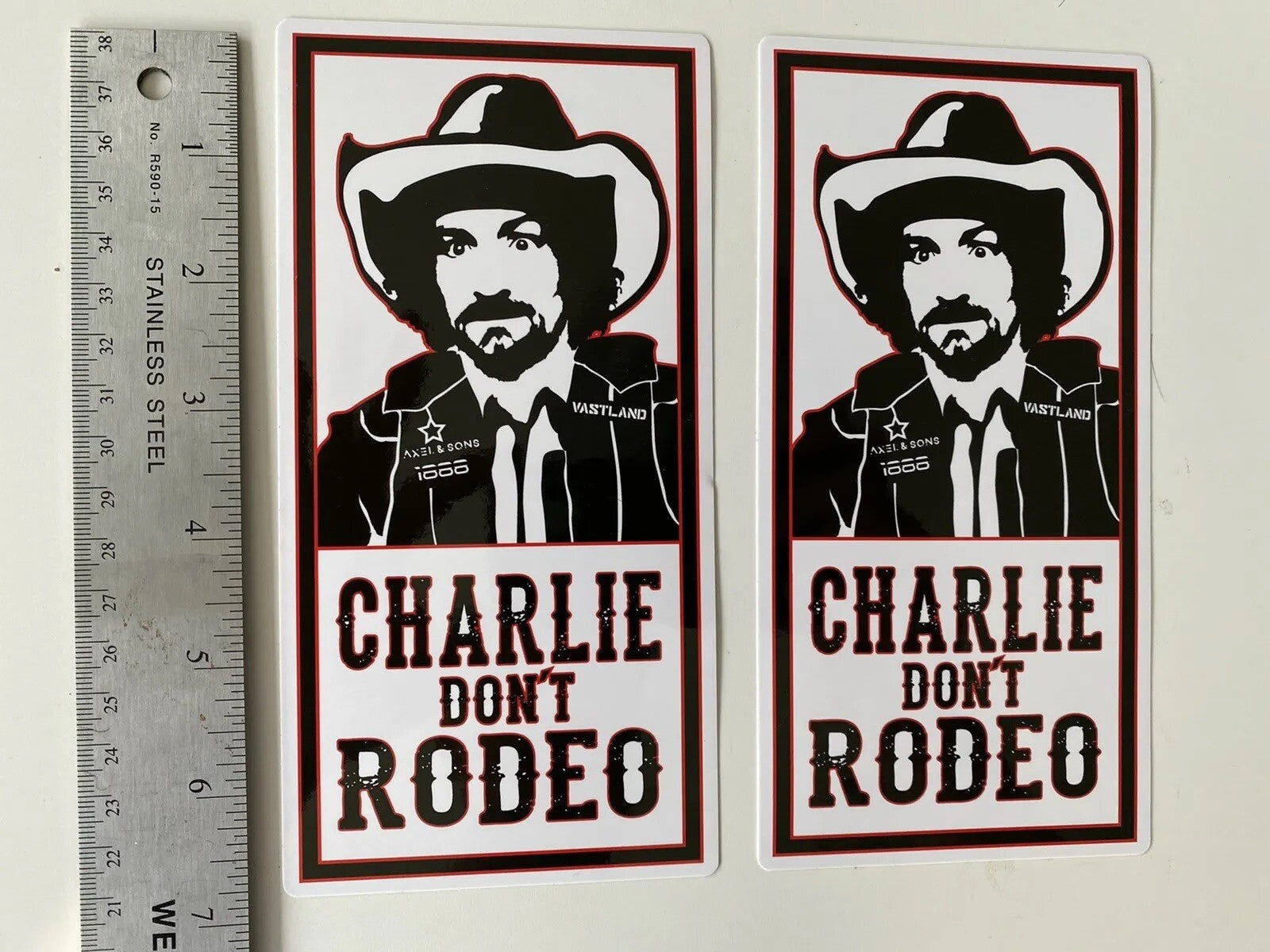 Charlie STICKER COWBOY BUCKLE BUNNY BARREL RACER BOOT BARNYellowstone Manson