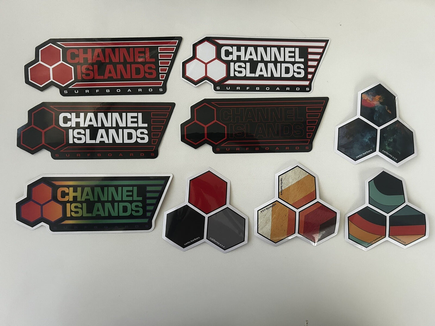 CHANNEL ISLANDS SURFBOARD STICKER SET Surf 9 STICKERS RIP CURL Mayhem Volcom