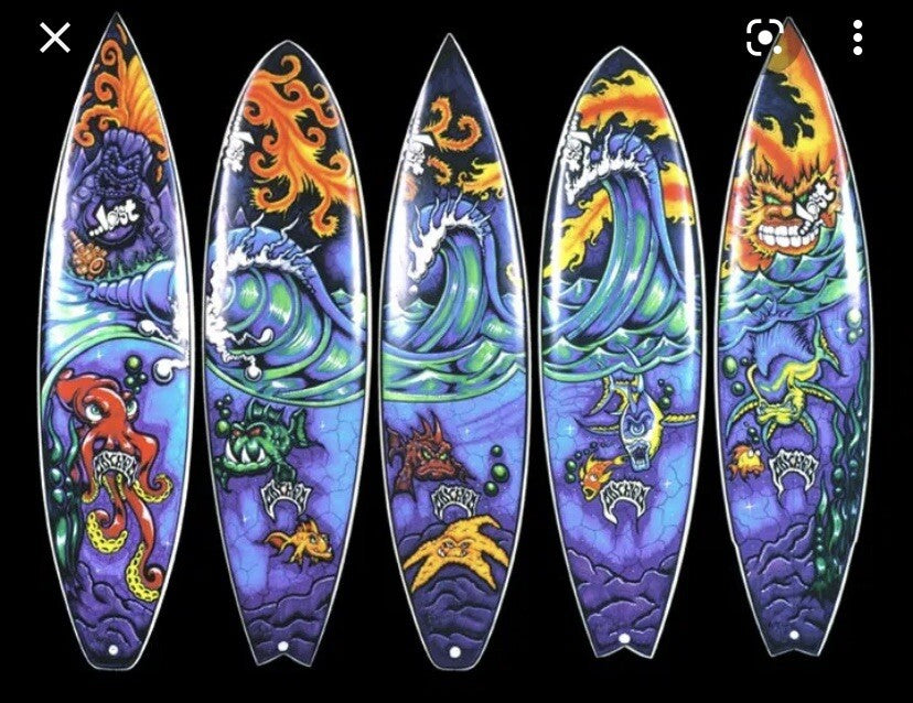 LOST STICKER SET MAYHEM Vintage RIP CURL Firewire MURF Vans Volcom FCS2