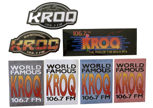 KROQ Sticker SET 106.7 KROQ  Radio Station Sticker World Famous Alternative Rock