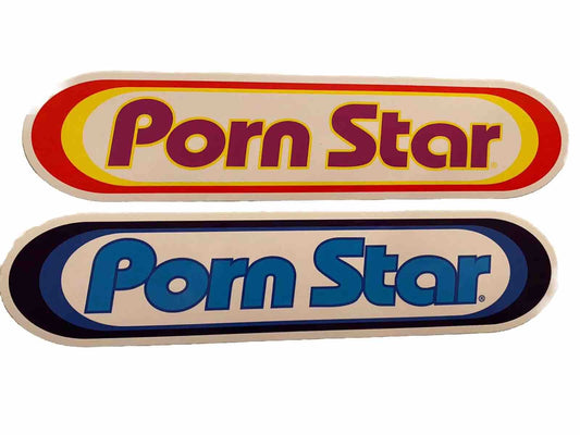 PORNSTAR STICKER SET OF 2 stickers PORNSTAR CLOTHING STICKER 1990’s pornstar