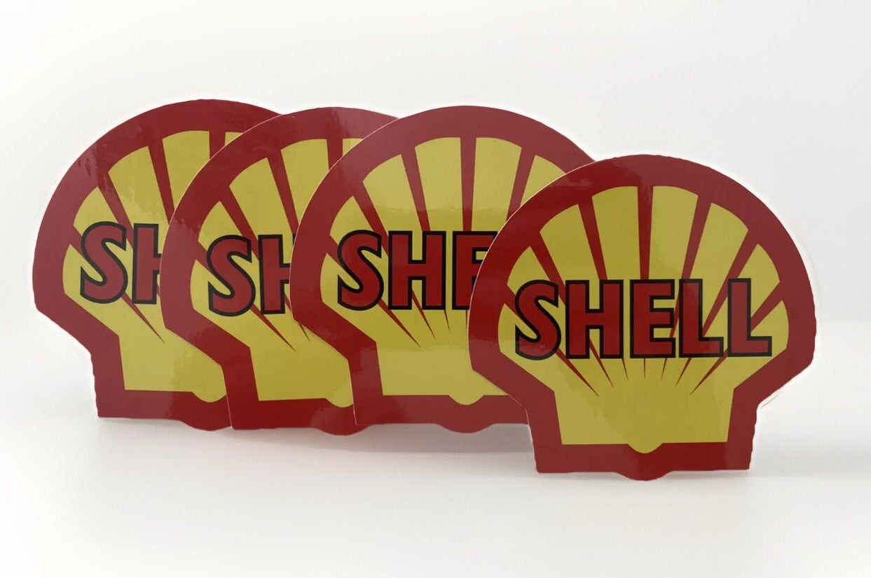SHELL STICKER SHELL Gas VINTAGE STICKERS SHELL GAS STATION DECALS NASCAR Race 81