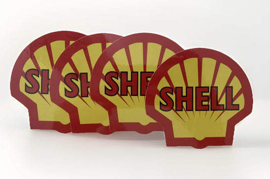 SHELL STICKER SHELL Gas VINTAGE STICKERS SHELL GAS STATION DECALS NASCAR Race 81