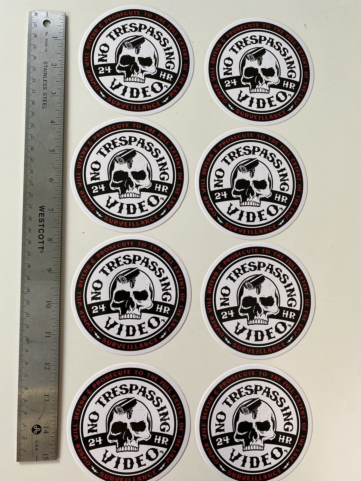 NO TRESPASSING SIGN ALARM STICKER SECURITY STICKER Security Camera Enforcement 1