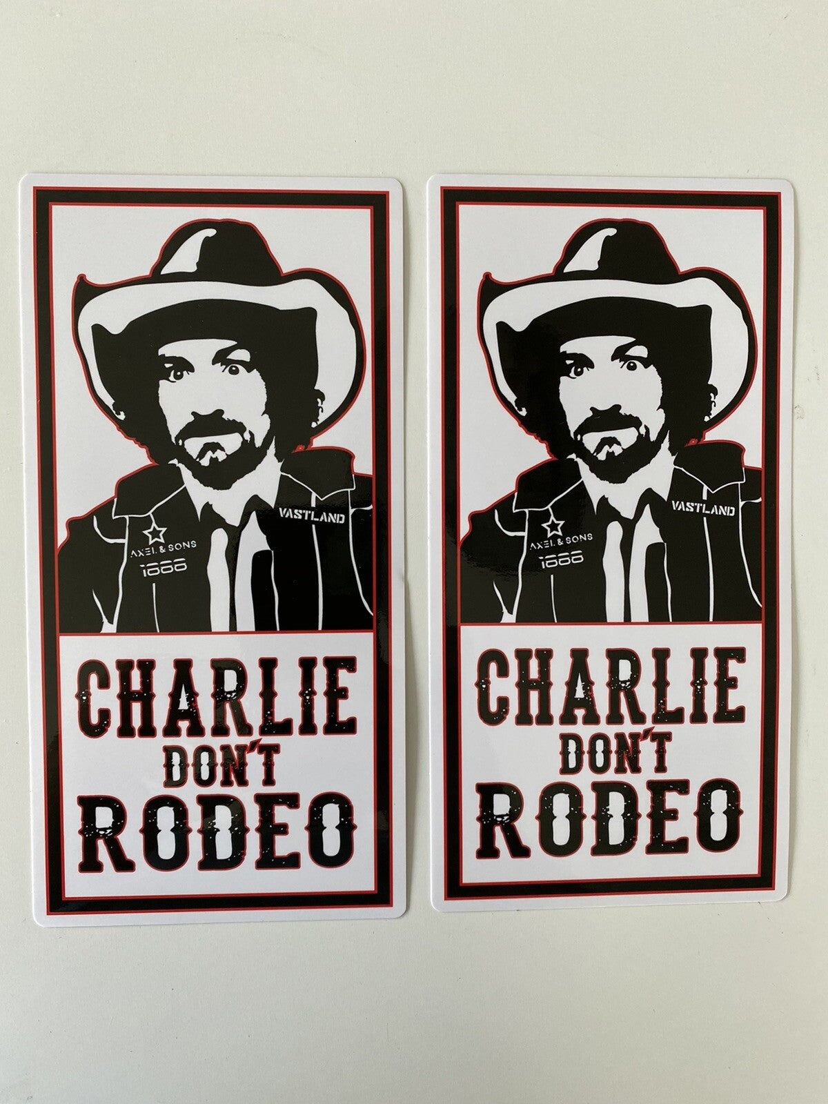 Charlie STICKER COWBOY BUCKLE BUNNY BARREL RACER BOOT BARNYellowstone Manson