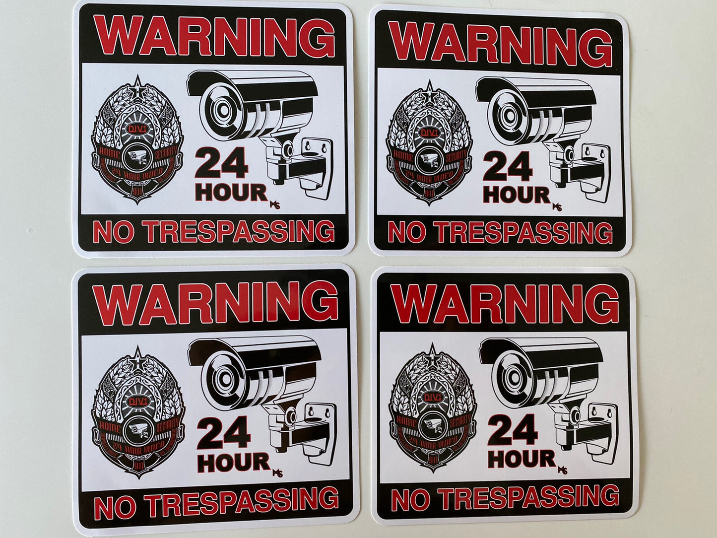 SECURITY STICKER LOT No TRESPASSING STICKER VIDEO CAMERA STICKER SECURITY 1