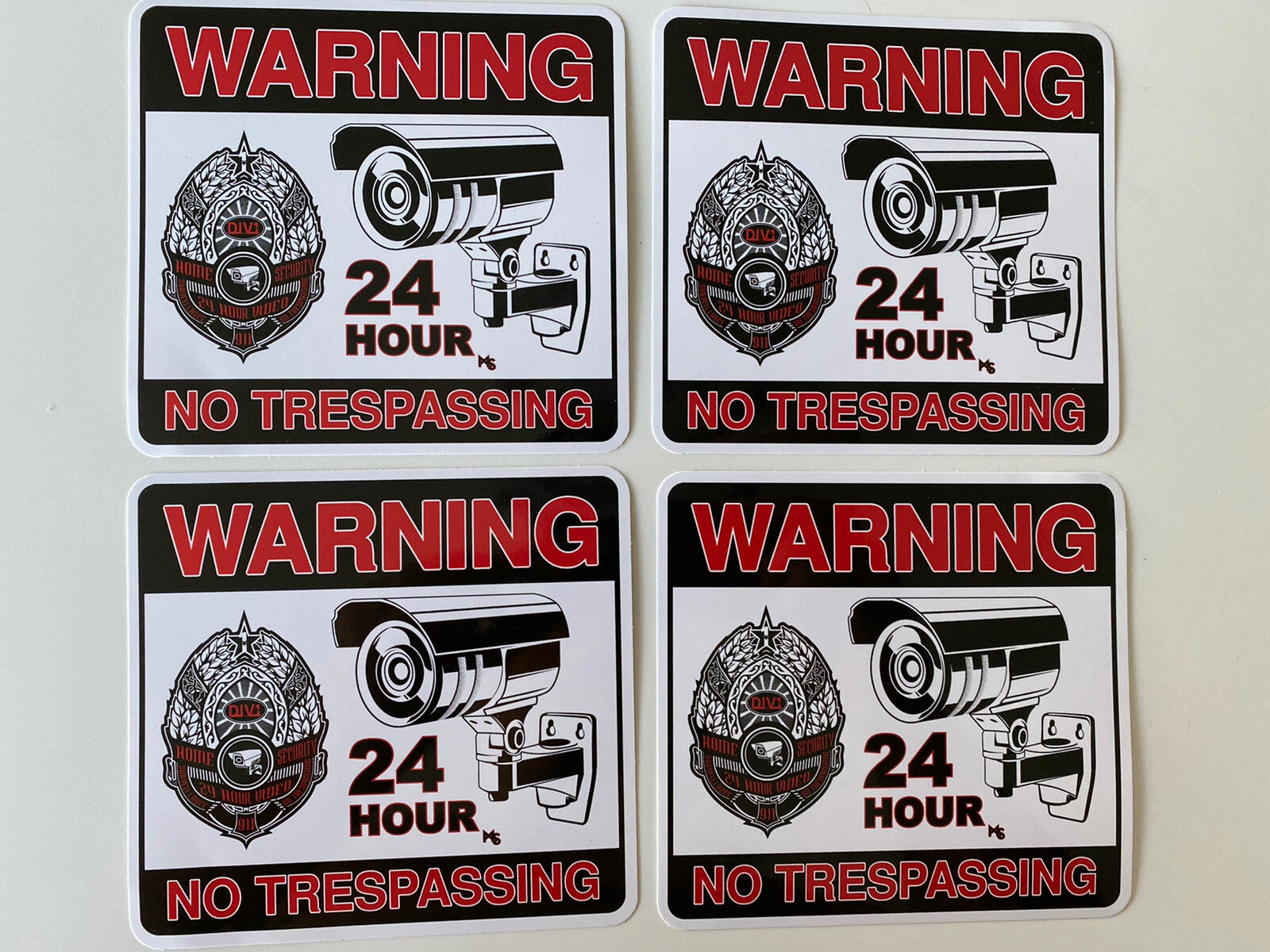 SECURITY STICKER LOT No TRESPASSING STICKER VIDEO CAMERA STICKER SECURITY 1